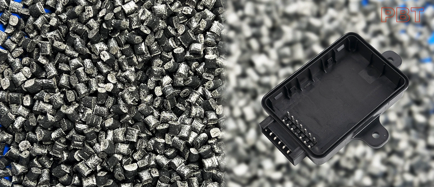 automotive molded part with pbt material