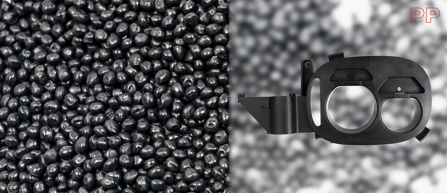 automotive molded part with pp material