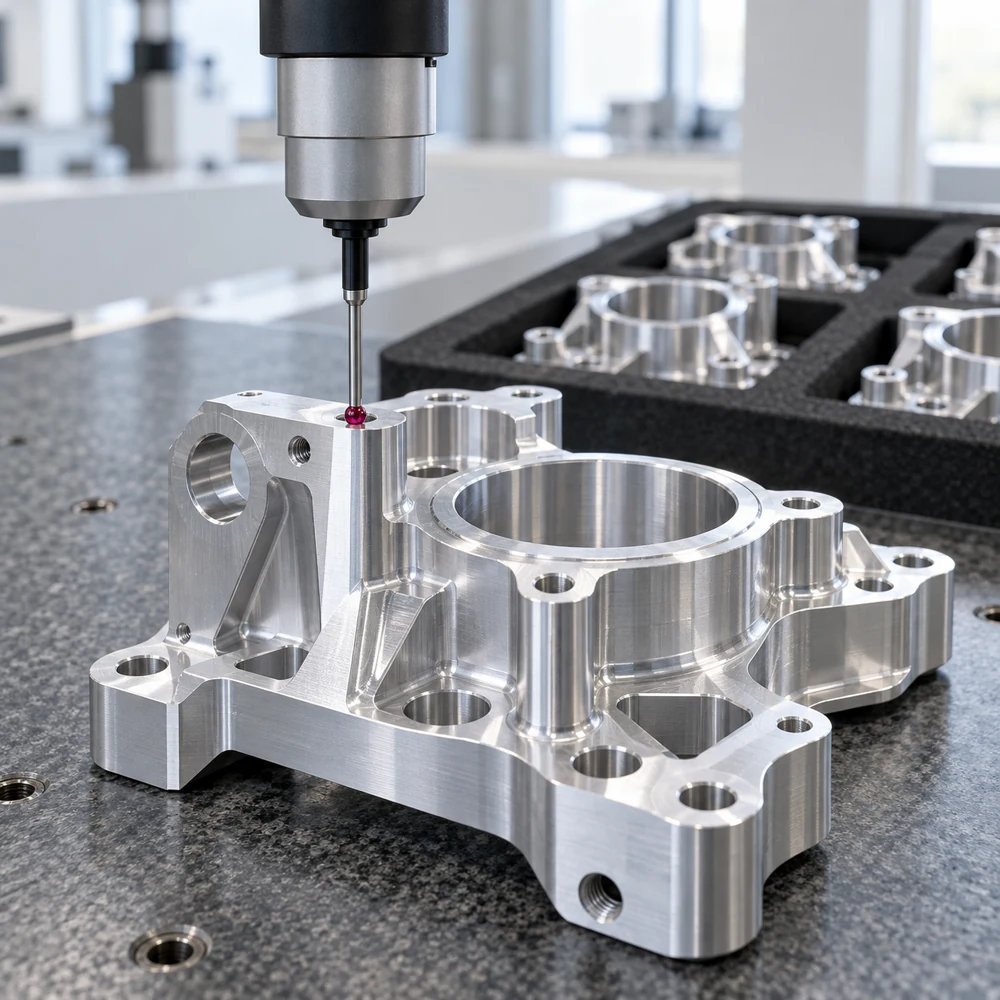 Coordinate measuring inspection of a machined component