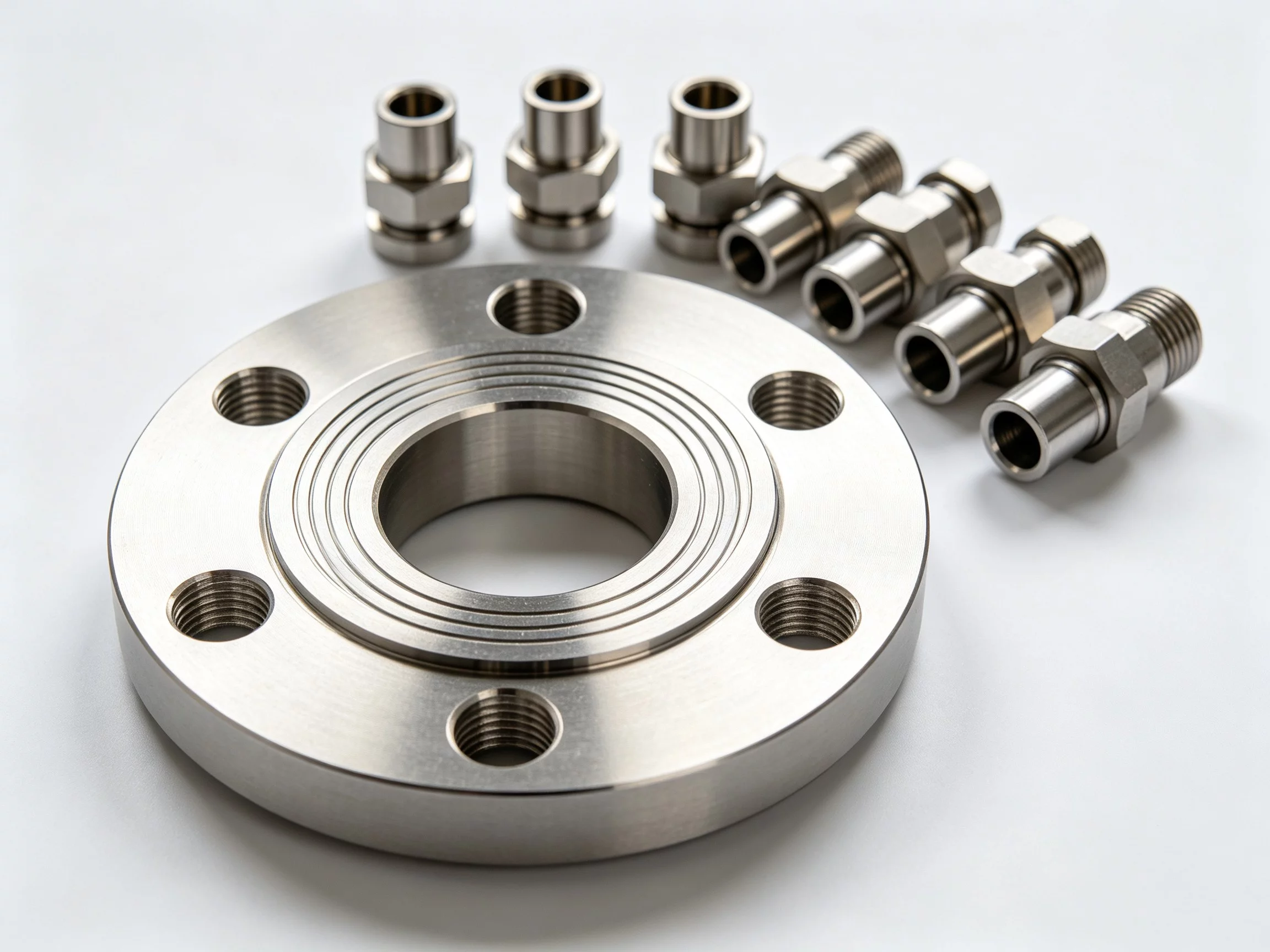 CNC turned flanges and connectors