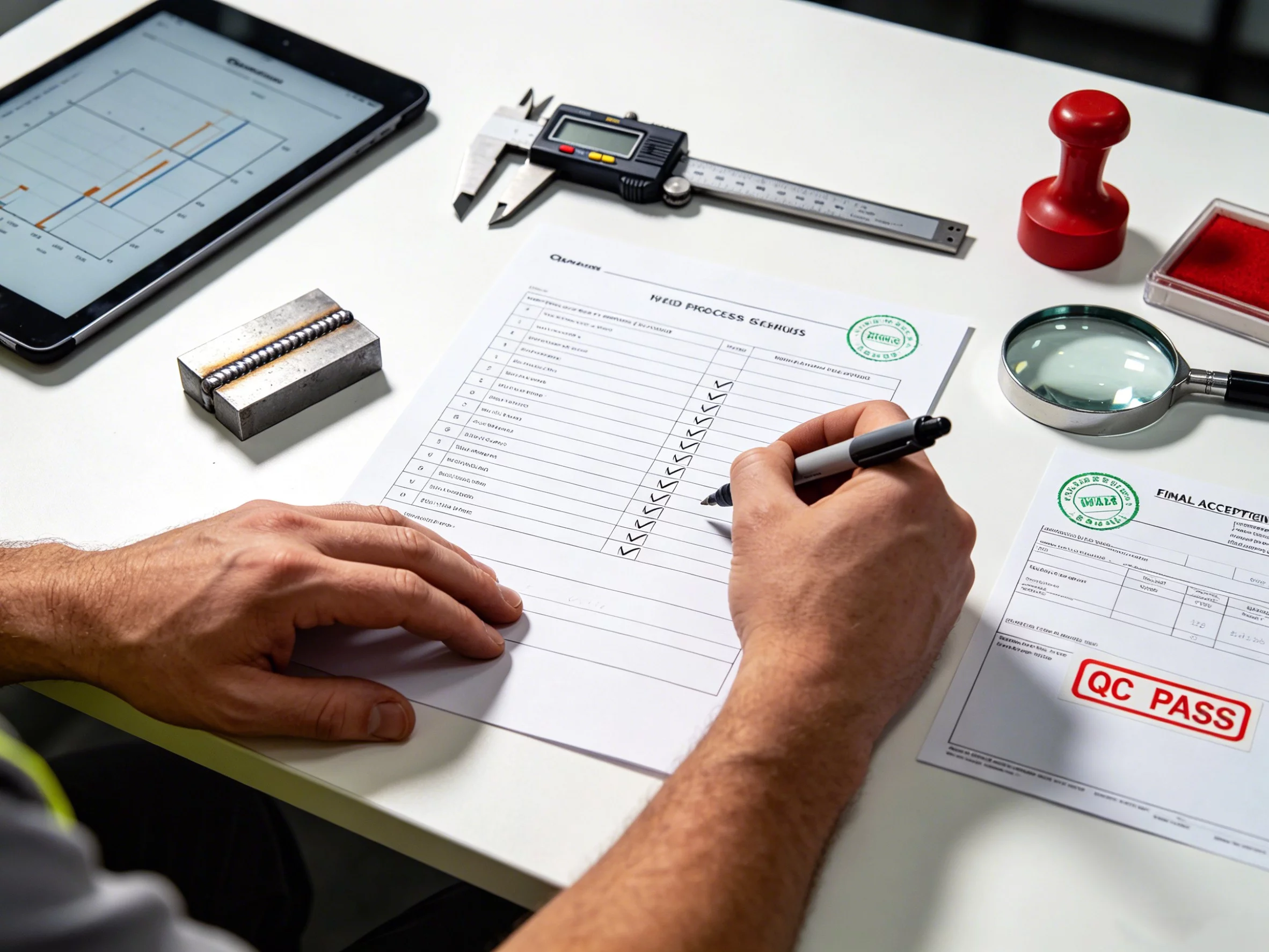 In-process inspection and final verification of welded assemblies