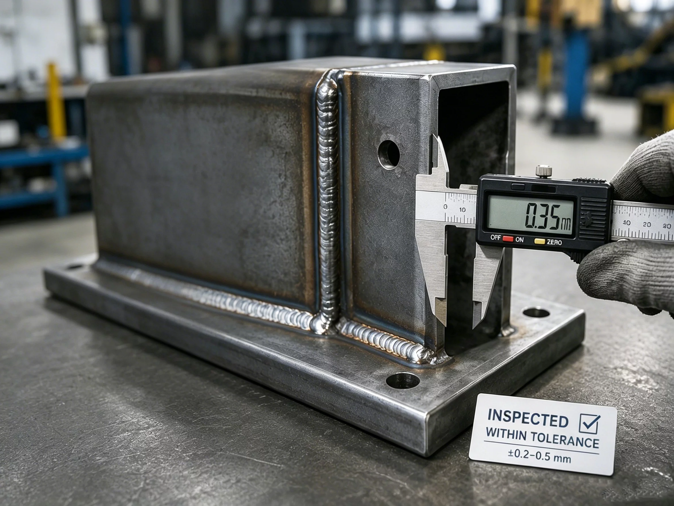 Precision welding service with tight fabrication tolerances