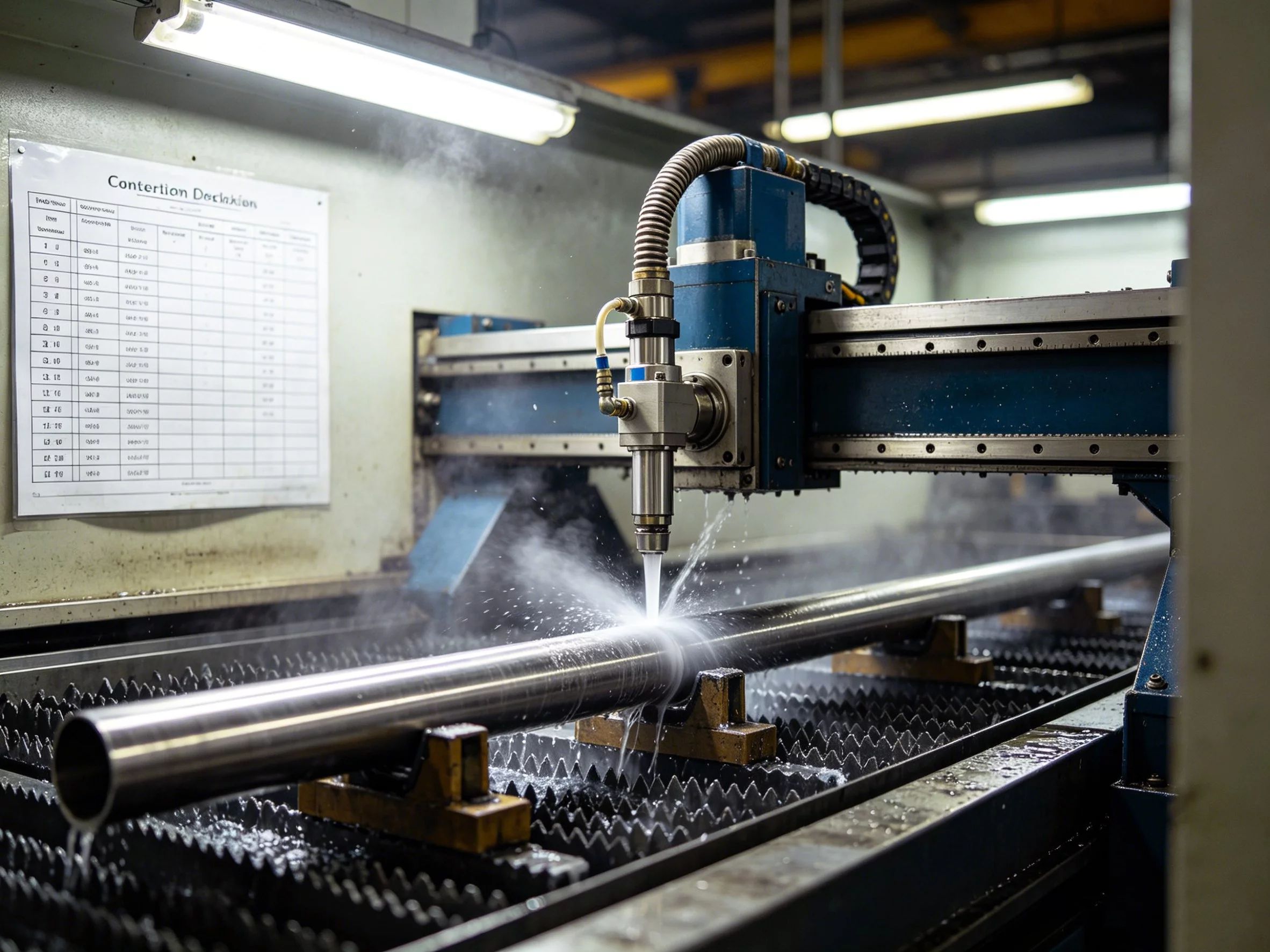 CNC waterjet cutting production
