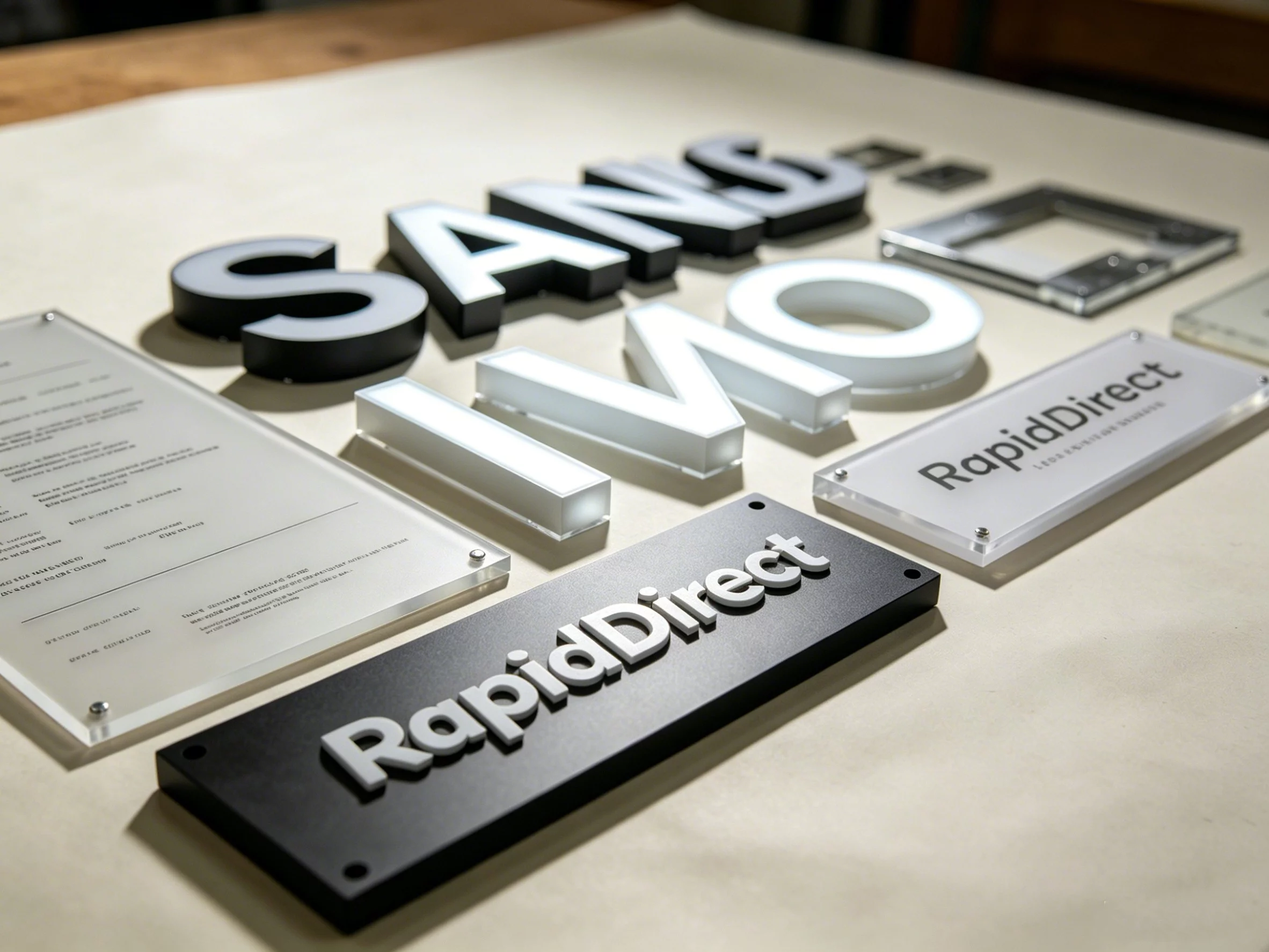 Signage and branding CNC routed parts