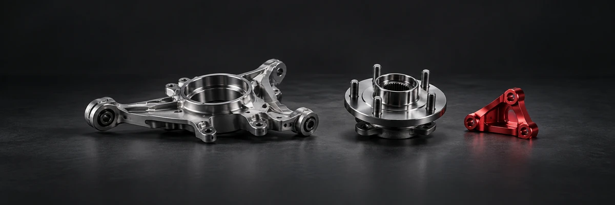 Illustrative CNC-machined automotive components